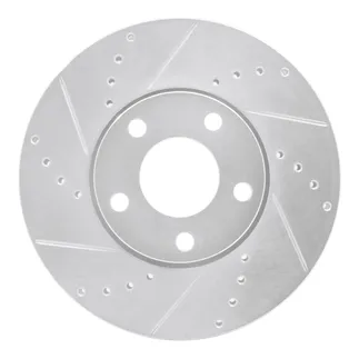 R1 Concepts EDZ-73041L Brake Rotor Drilled and Slotted Silver